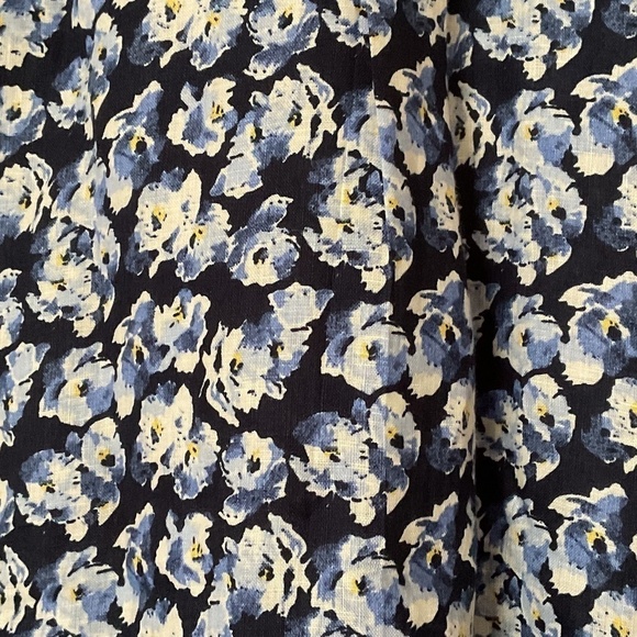 NWT POLO RALPH LAUREN BLUE MULTI FLORAL LINEN CUFFED DOLMAN SLEEVE BUTTON DOWN - Picture 9 of 15